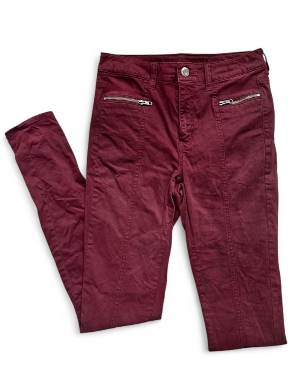 American Eagle Red Hi-Rise Jegging Skinny Jeans (4/$20)